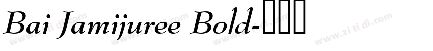Bai Jamijuree Bold字体转换